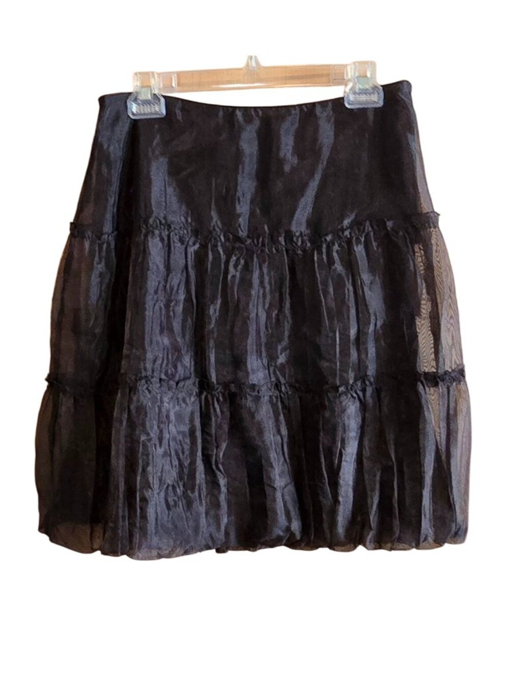 Black Tiered Skirt Elegant Layers romance coquette sheer whimsygoth party shower